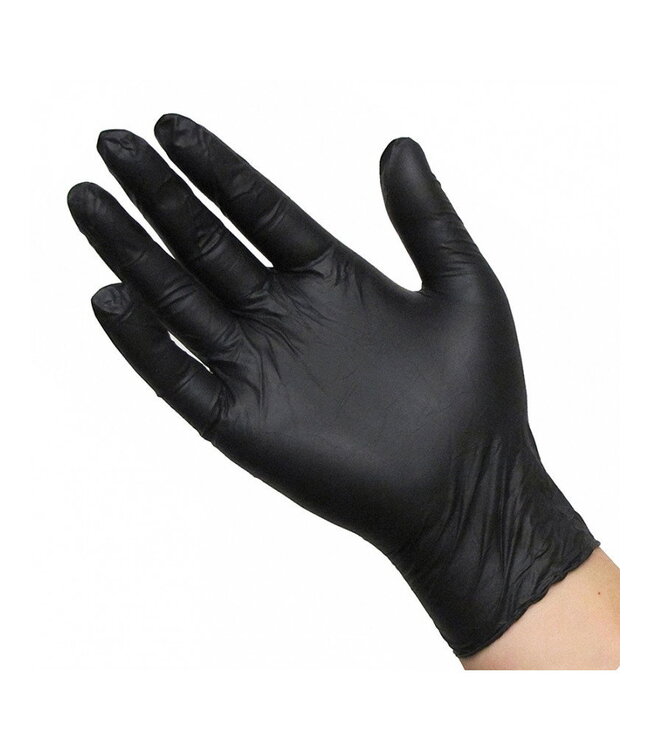 Rimba Rimba Latex Play - Latex Wegwerphandschoenen (100 stuks) - Zwart