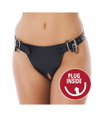 Rimba Rimba - Kuisheid Slip met Hangsloten en Plug aan Binnenzijde