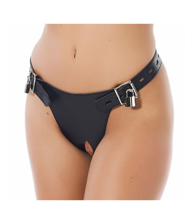 Rimba Rimba - Kuisheid Slip met Hangsloten en Plug aan Binnenzijde
