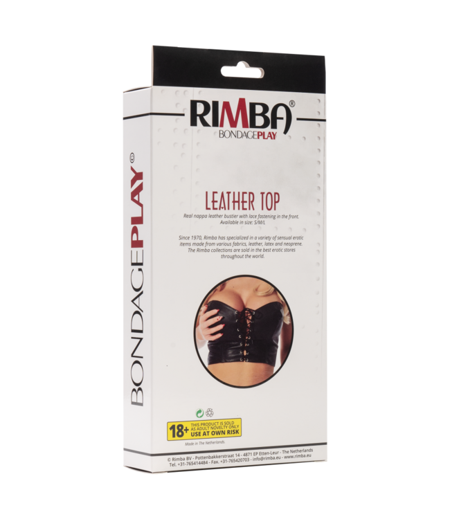 Rimba Rimba - Strapless lederen top met veter