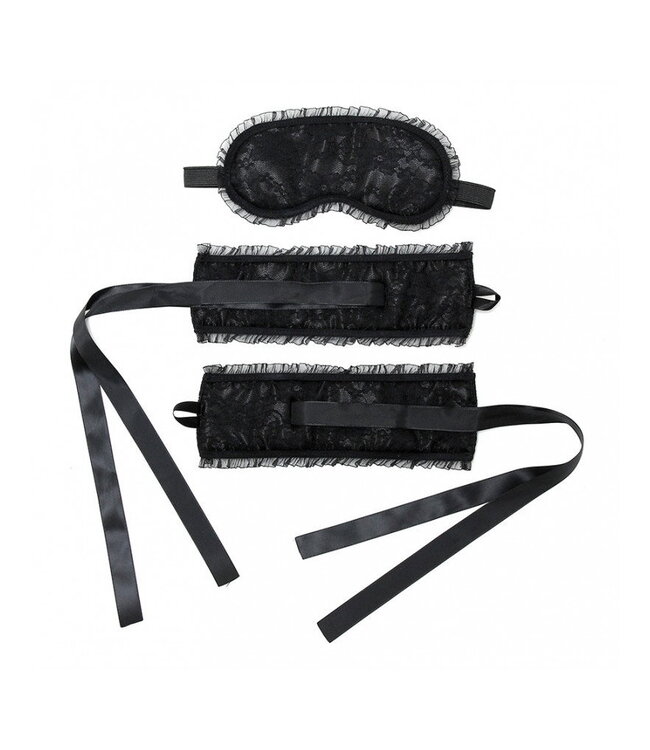 Rimba Satijnlook Handboeien en Masker