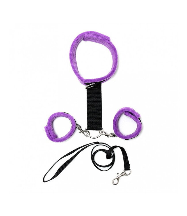 Rimba Rimba - Soft Bondage halsband met handboeien