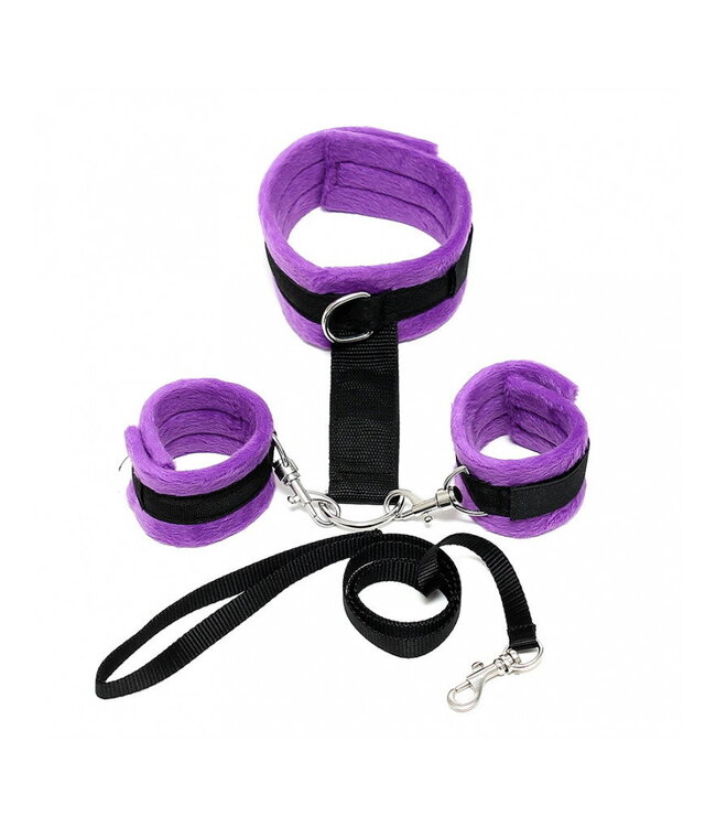 Rimba Rimba - Soft Bondage halsband met handboeien