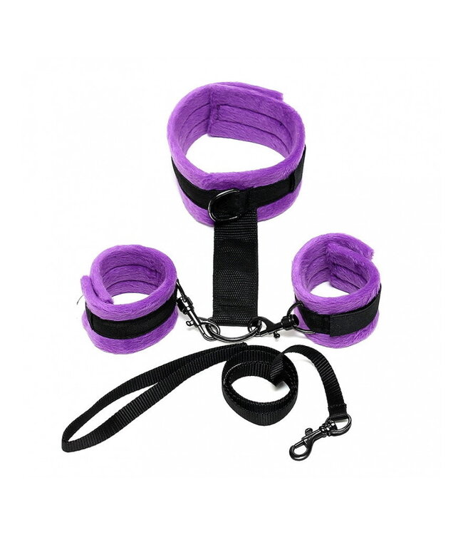 Rimba Rimba - Soft Bondage halsband met handboeien