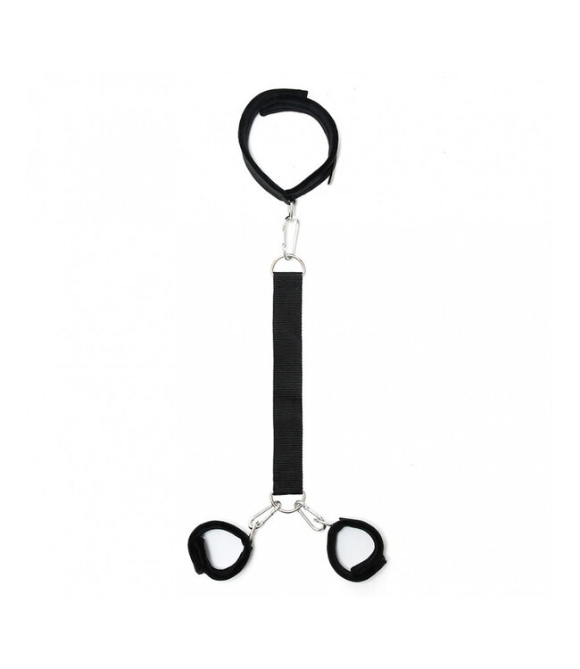 Rimba Rimba - Soft Bondage halsband verbonden aan handboeien