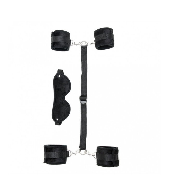 Rimba Rimba - Soft Bondage set met klittenband en masker (6 delig)