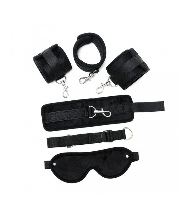 Rimba Rimba - Soft Bondage set met klittenband en masker (6 delig)