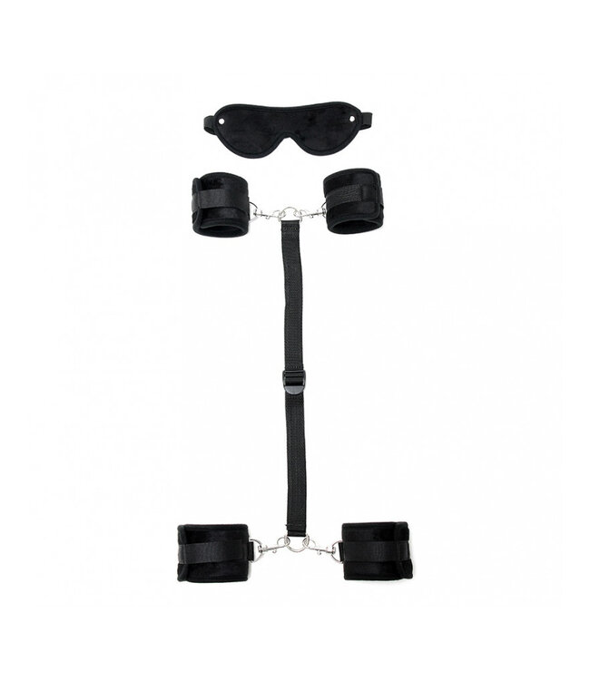 Rimba Rimba - Soft Bondage set met klittenband en masker (6 delig)
