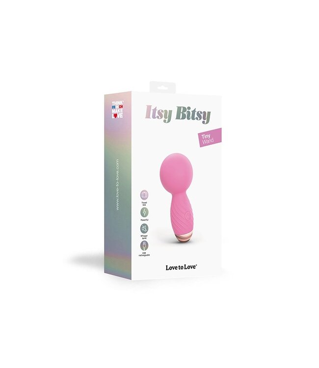 Rimba Love to Love - Itsy Bitsy - Mini Wand Vibrator - Roze