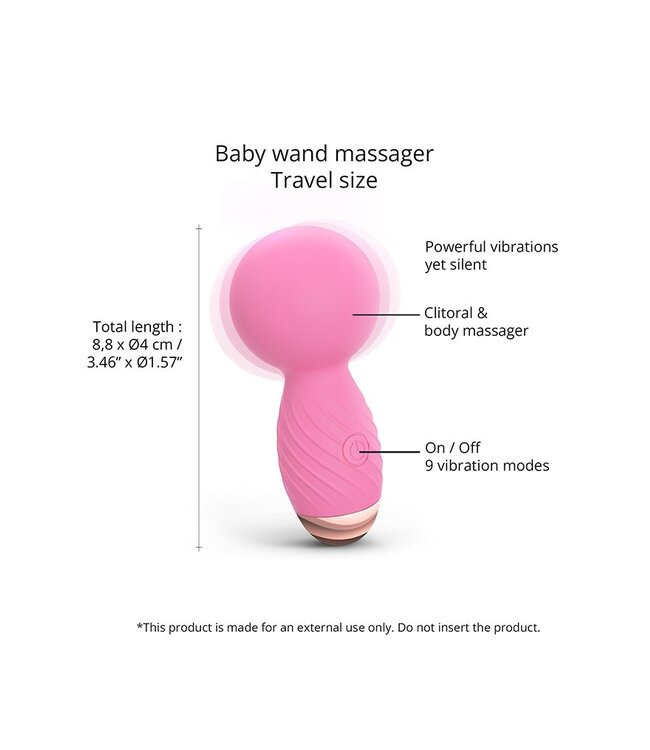 Rimba Love to Love - Itsy Bitsy - Mini Wand Vibrator - Roze
