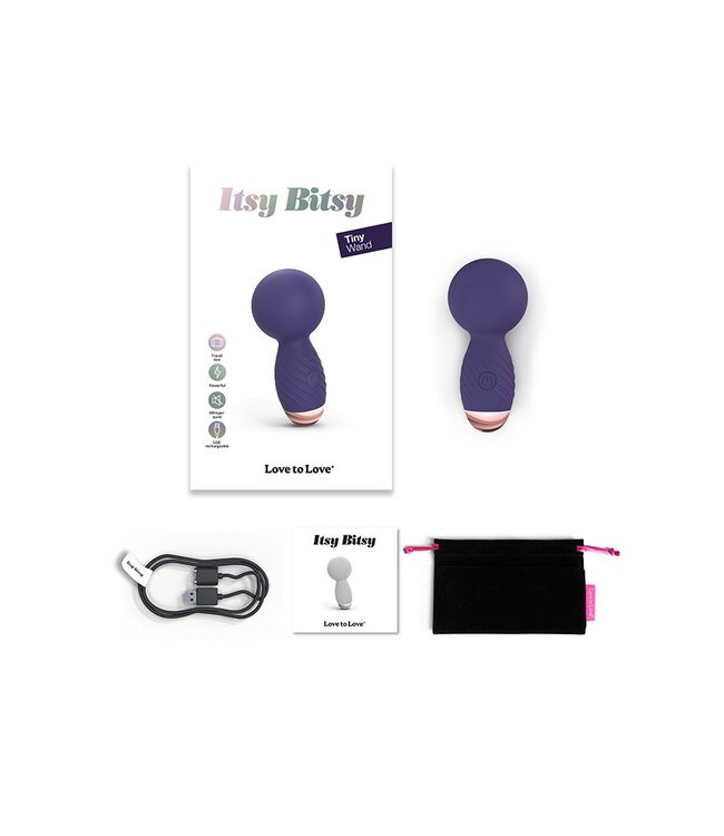 Rimba Love to Love - Itsy Bitsy - Mini Wand Vibrator - Indigo