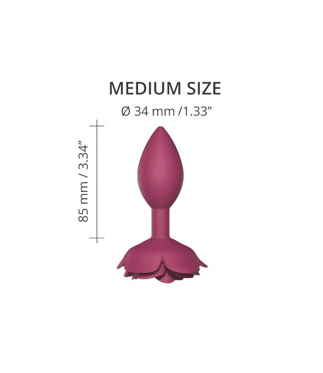 Rimba Love to Love - Open Roses Maat M - Butt Plug - Plum