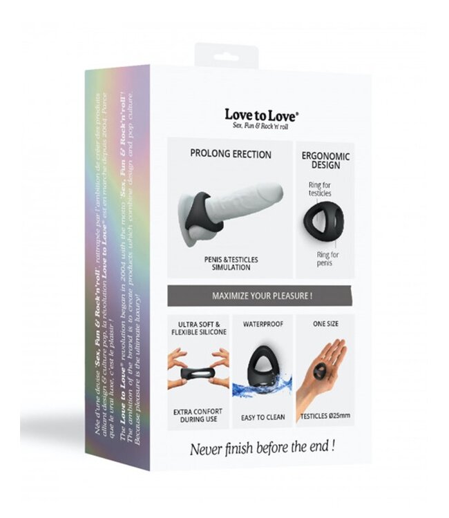 Rimba Love to Love - Flux Ring - Cock Ring - Zwart