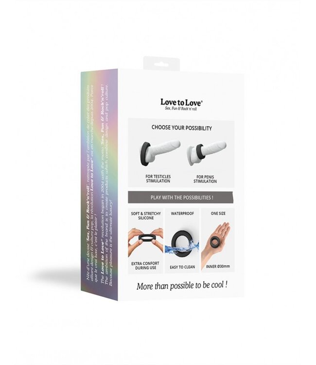 Rimba Love to Love - Cool Ring - Cock Ring - Zwart