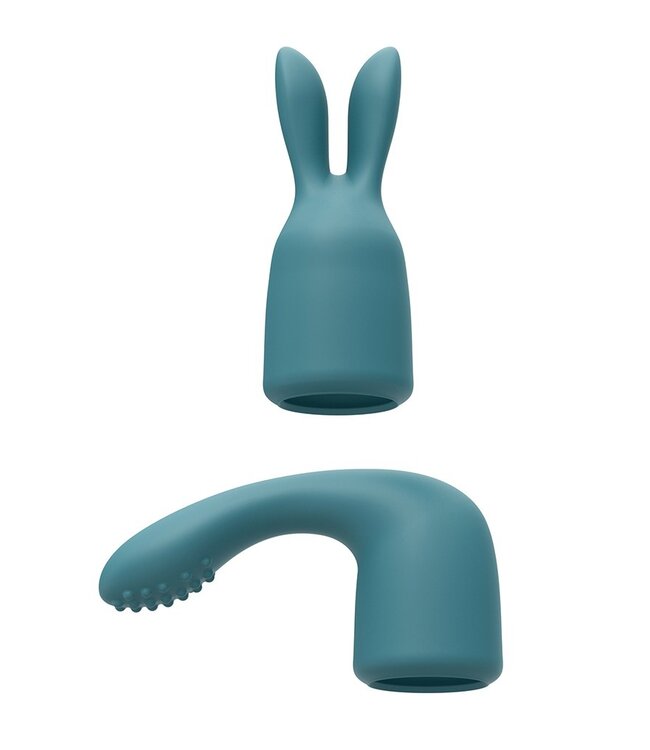 Rimba Love to Love - R-Evolution - Wand Vibrator met 2 Opzetstukken - Blauw