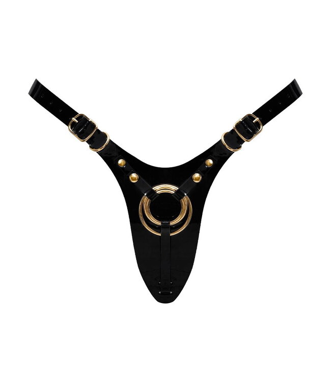 Rimba Strap-On-Me - Kunstleren Harnas Fabulous - One Size - Zwart Glanzend