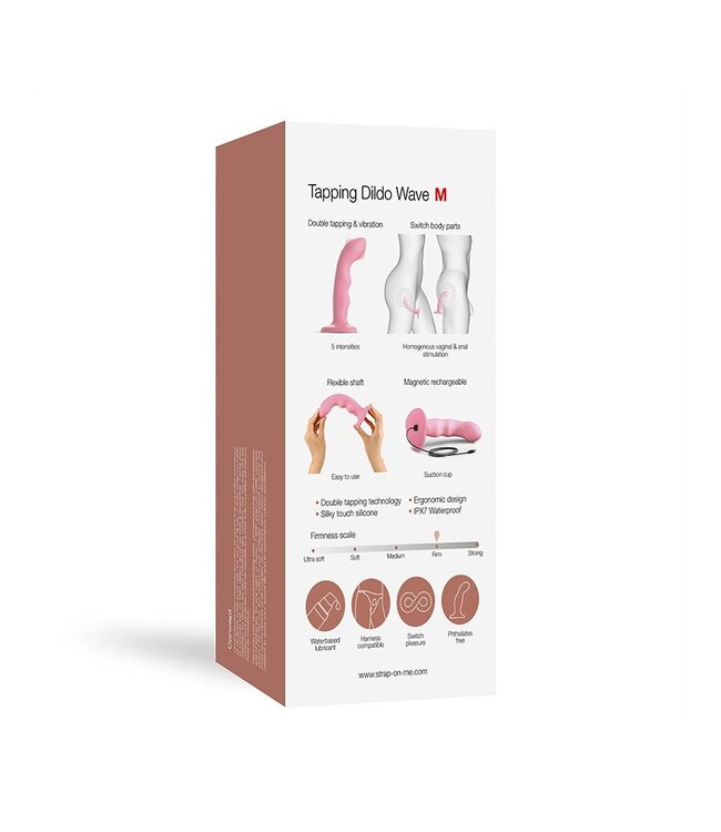 Rimba Strap-On-Me - Tappende Dildo Wave - Roze Koraal