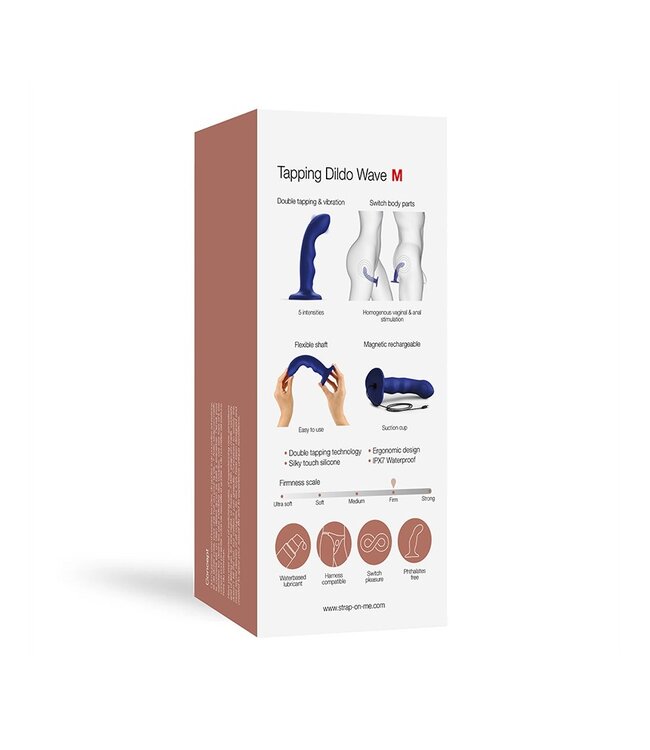 Rimba Strap-On-Me - Tappende Dildo Wave - Blauw