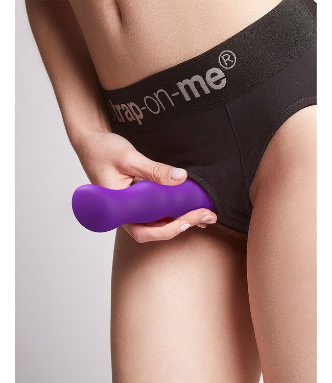 Rimba Strap-On-Me - Geisha Balls - Dildo met Roterende Ballen Maat XL - Paars