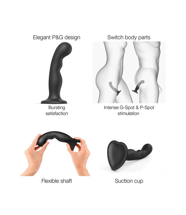 Rimba Strap-On-Me - Dildo Plug P&G Maat XL - Zwart