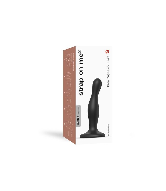 Rimba Strap-On-Me - Dildo Plug Curvy Maat S - Zwart