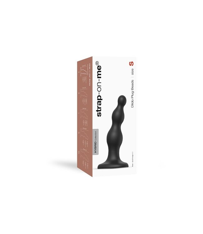 Rimba Strap-On-Me - Dildo Plug Beads Maat S - Zwart
