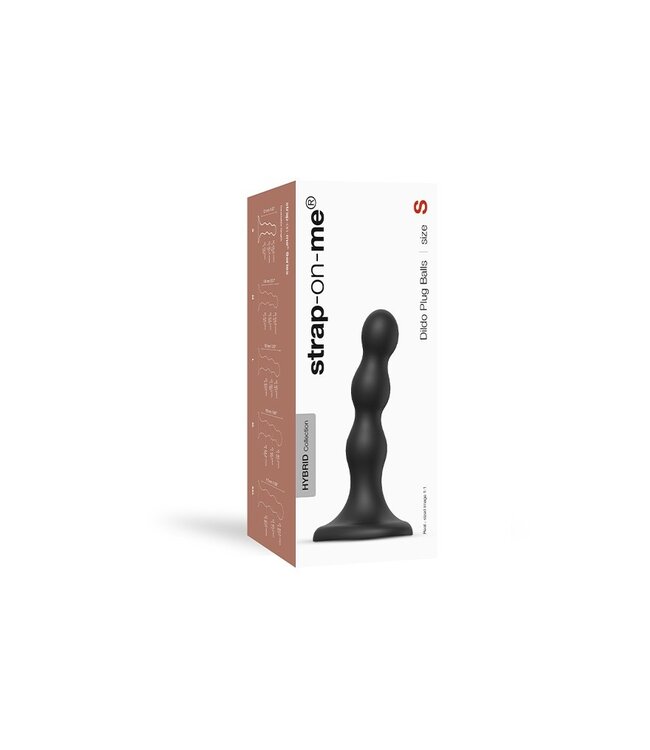 Rimba Strap-On-Me - Dildo Plug Balls Maat S - Zwart
