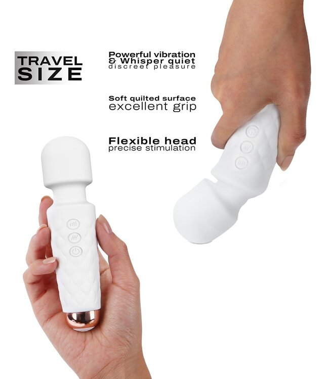 Rimba Dorcel - Mini Wanderful - Mini Wand Vibrator - Wit