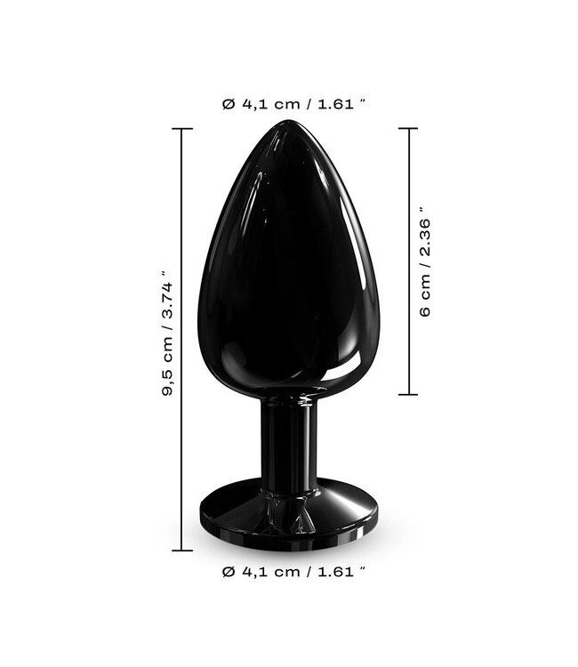 Rimba Dorcel - Diamond Plug Maat L - Butt Plug - Zwart