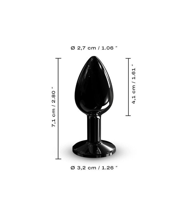 Rimba Dorcel - Diamond Plug Maat S - Butt Plug - Zwart