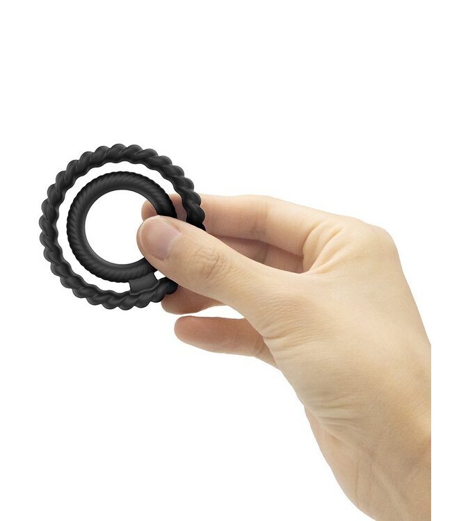 Rimba Dorcel - Dual Ring - Cock Ring - Zwart - 6072547
