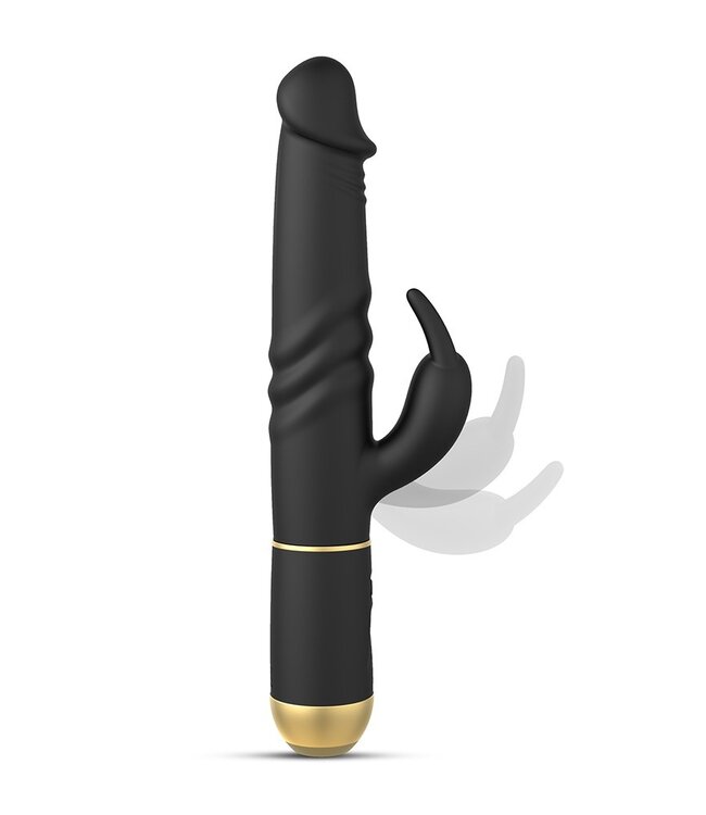 Rimba Dorcel - Furious Rabbit 2.0 - Thrusting en Rotating Vibrator - Zwart - 6072523