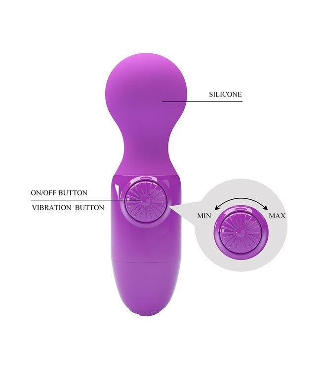 Rimba Pretty Love - Mini Stick - Mini Wand Vibrator - Paars