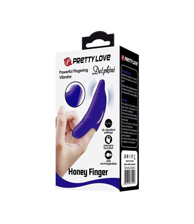 Rimba Pretty Love - Delphini - Vingervibrator - Blauw