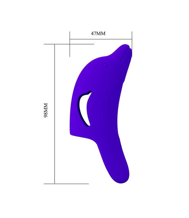 Rimba Pretty Love - Delphini - Vingervibrator - Blauw