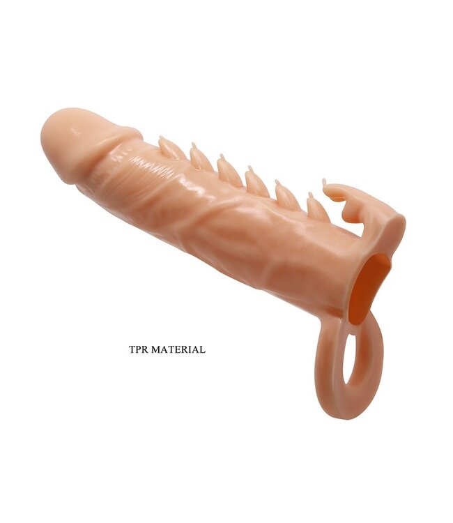 Rimba Pretty Love - Emmitt - Penis Sleeve met geribbeld ontwerp - Nude