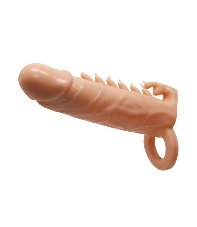 Rimba Pretty Love - Emmitt - Penis Sleeve met geribbeld ontwerp - Nude