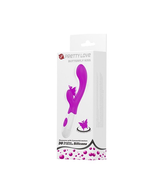 Rimba Pretty Love - Butterfly Kiss - Rabbit Vibrator - Roze