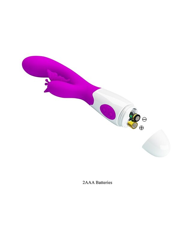 Rimba Pretty Love - Butterfly Kiss - Rabbit Vibrator - Roze