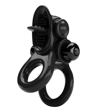 Rimba Pretty Love - Passionate Ring - Vibrerende Cockring - Zwart