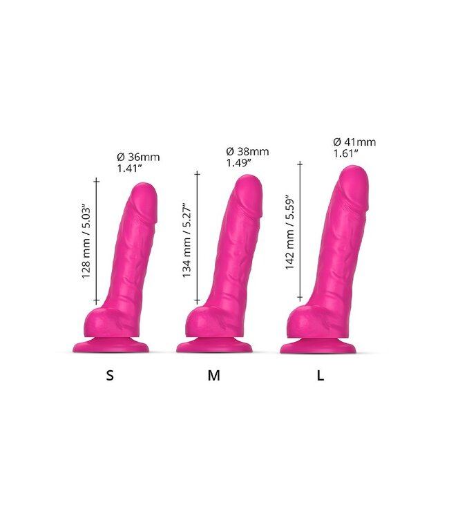 Rimba Strap-On-Me - Sliding Skin Realistische Dildo Maat M - Roze