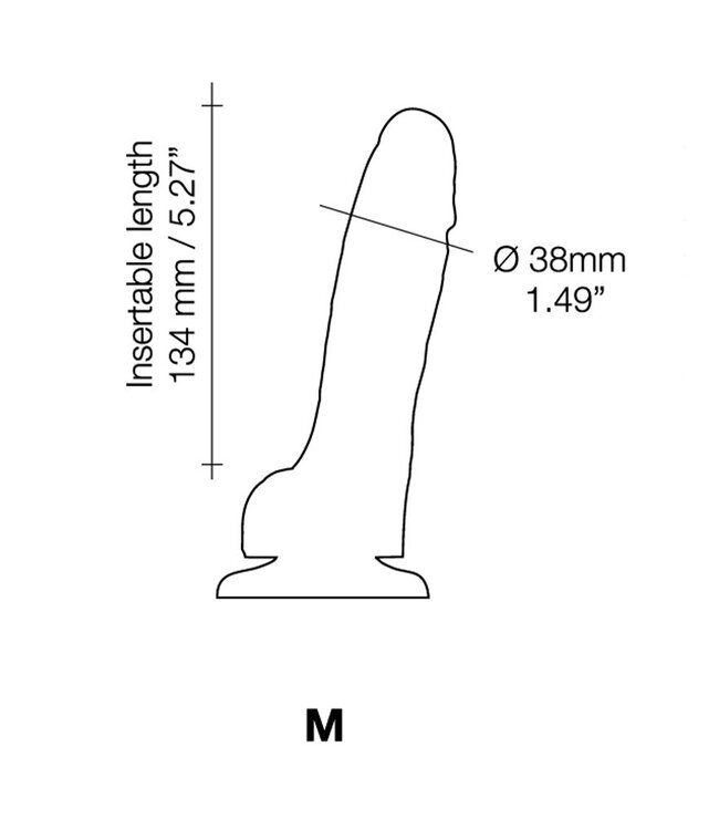 Rimba Strap-On-Me - Sliding Skin Realistische Dildo Maat M - Nude