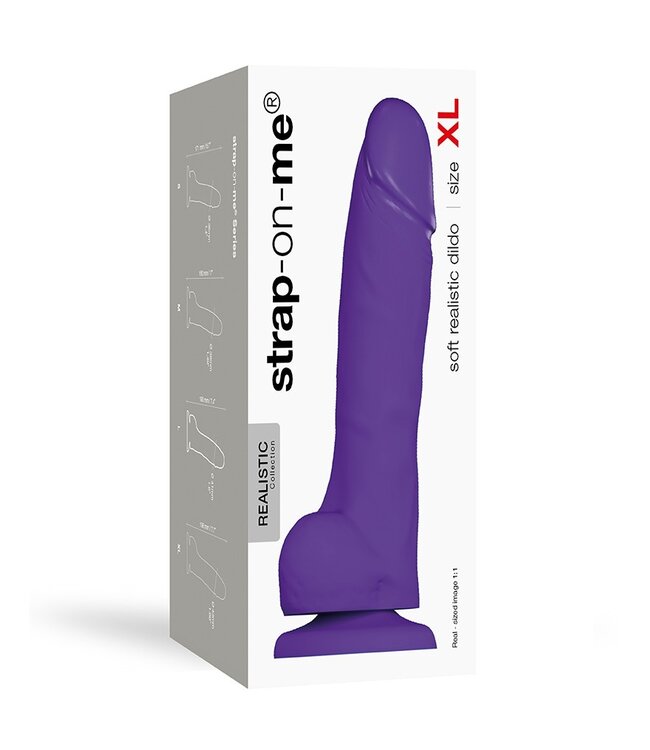 Rimba Strap-On-Me Soft Realistic Dildo Purple Size XL