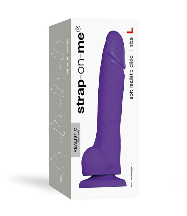 Rimba Strap-On-Me Soft Realistic Dildo Purple Size L