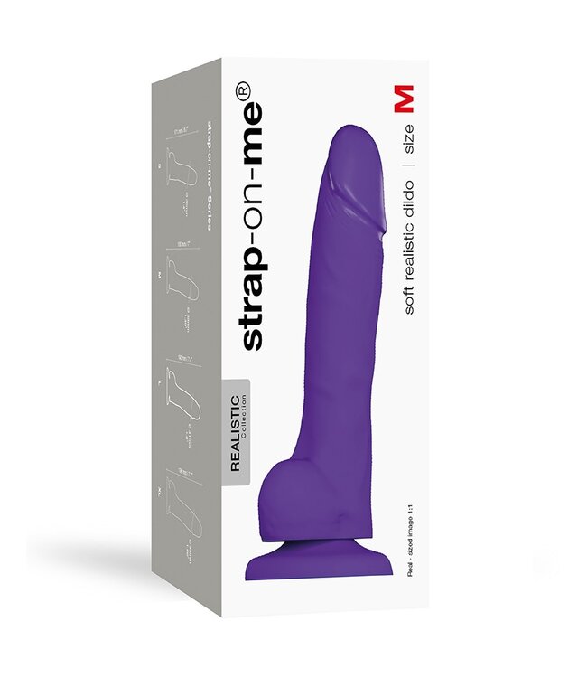 Rimba Strap-On-Me Soft Realistic Dildo Purple Size M