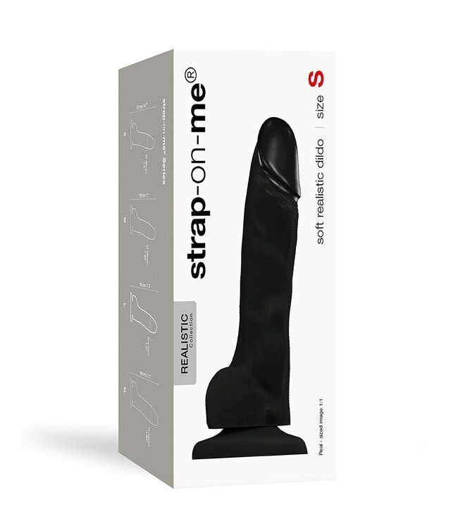 Rimba Strap-On-Me Soft Realistic Dildo Black Size S