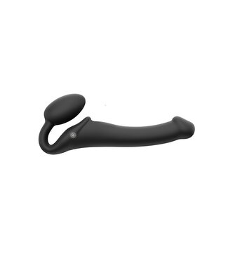 Rimba Strap-On-Me - Buigbare Strap-On Vibrator met Afstandsbediening Maat M - Zwart