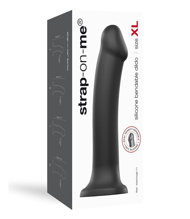 Rimba Strap-On-Me Dual Density Dildo Black XL