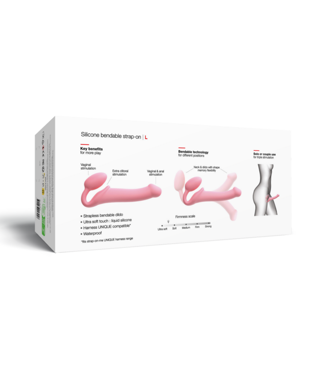Rimba Strap-On-Me - Semi-Realistische Buigbare Strap-On Dildo Maat L - Roze