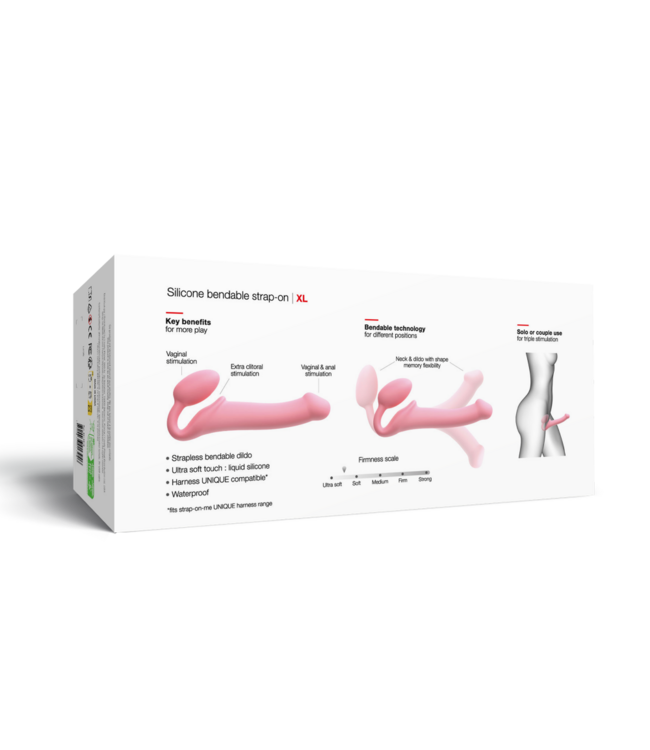 Rimba Strap-On-Me - Semi-Realistische Buigbare Strap-On Dildo Maat XL - Roze